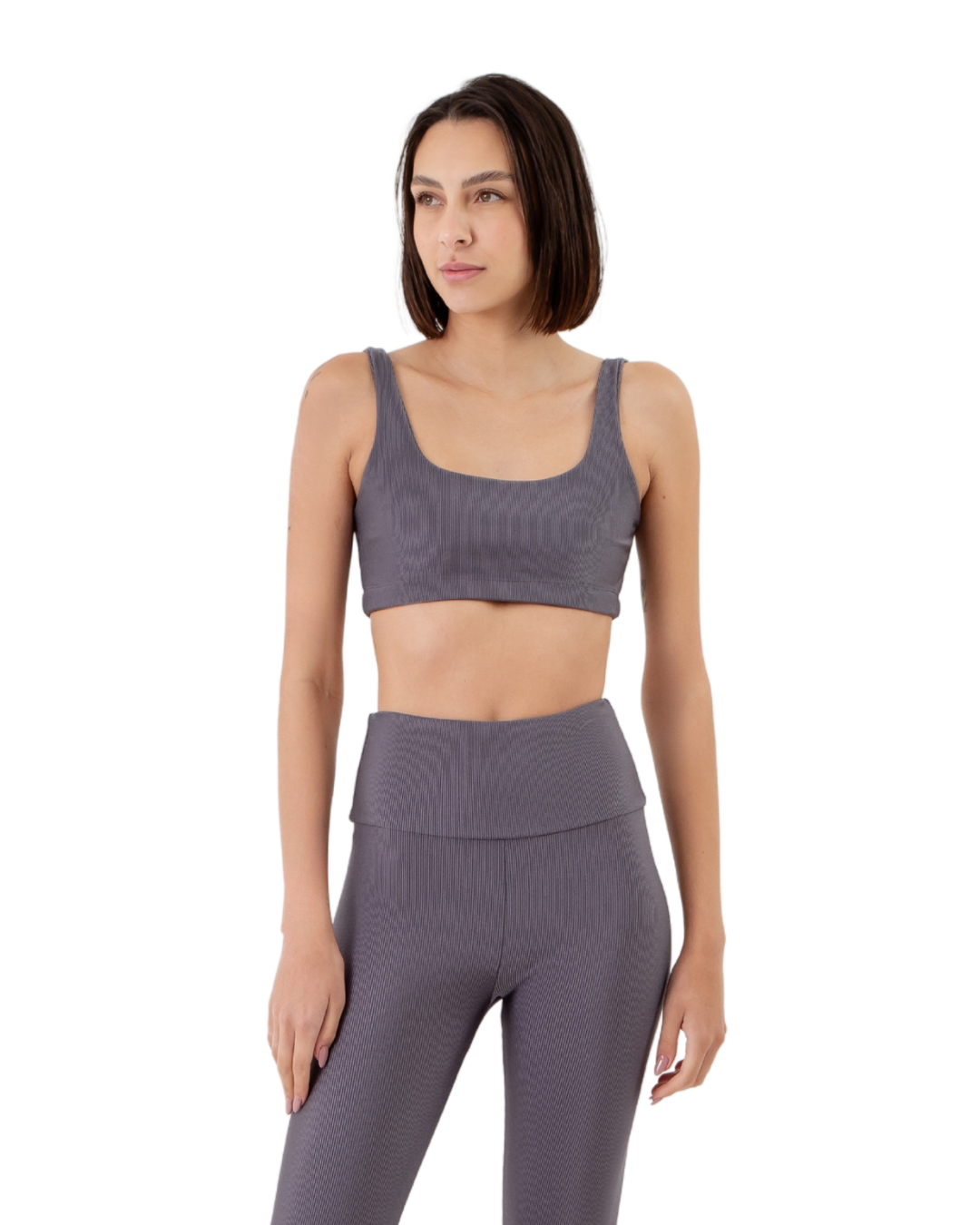 Conjunto carbox canelado com Top