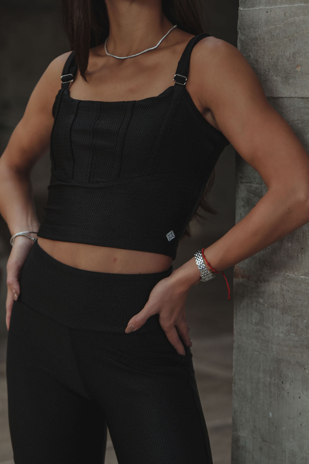Top Corselet - Preta Texturizada