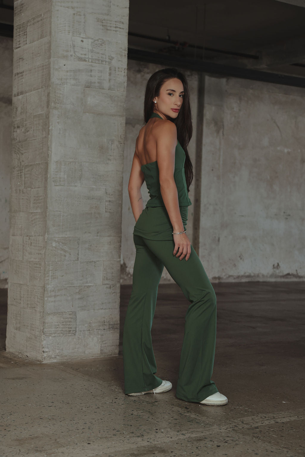 Calça Flare Manu - Verde Militar