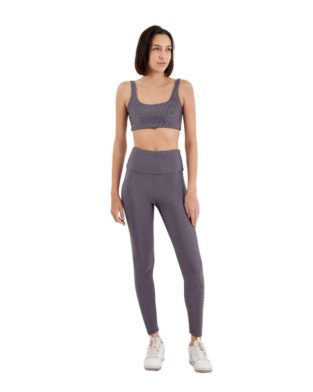 Conjunto carbox canelado com Top
