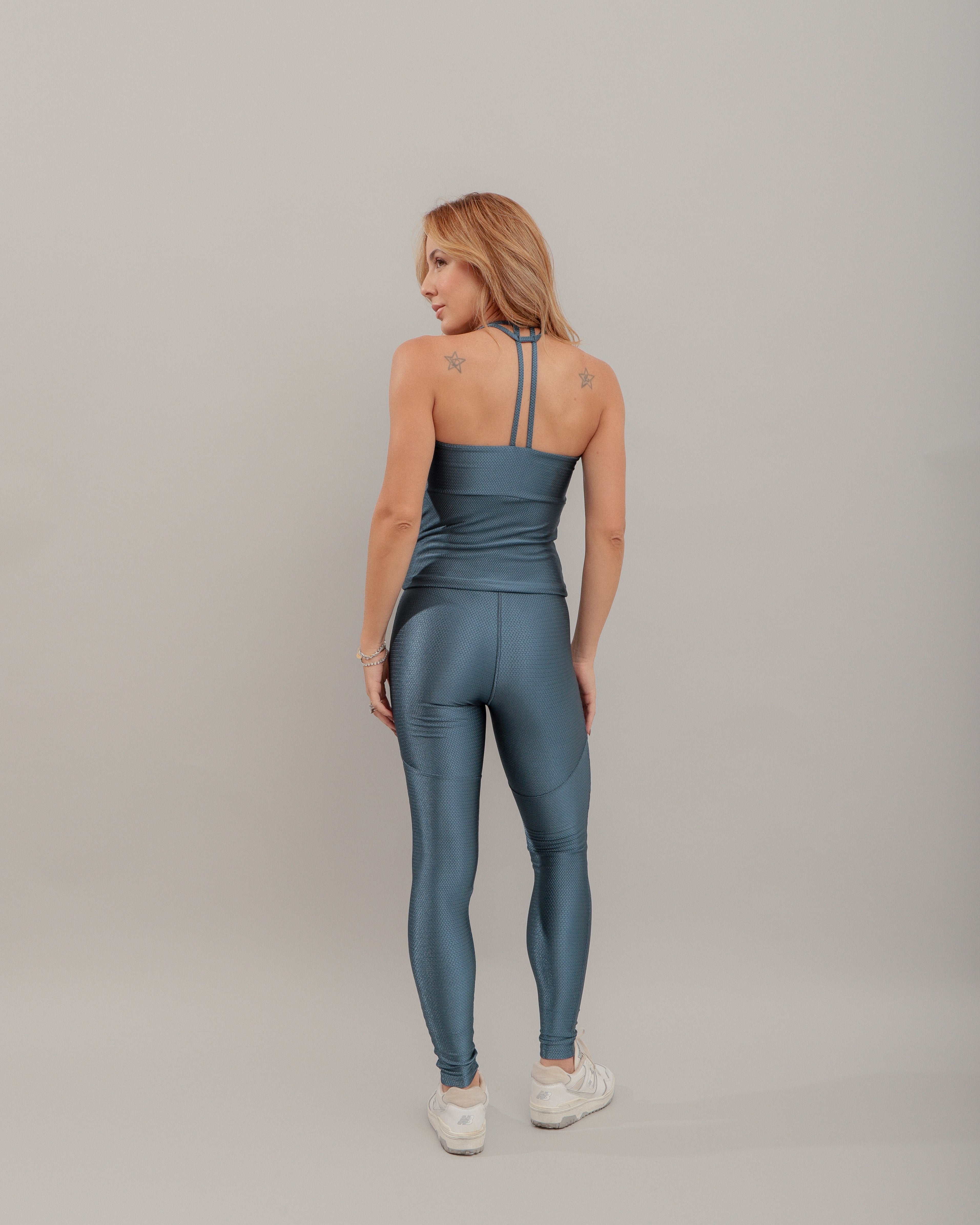 Blusa Lu  Texturizada - Azul Petróleo