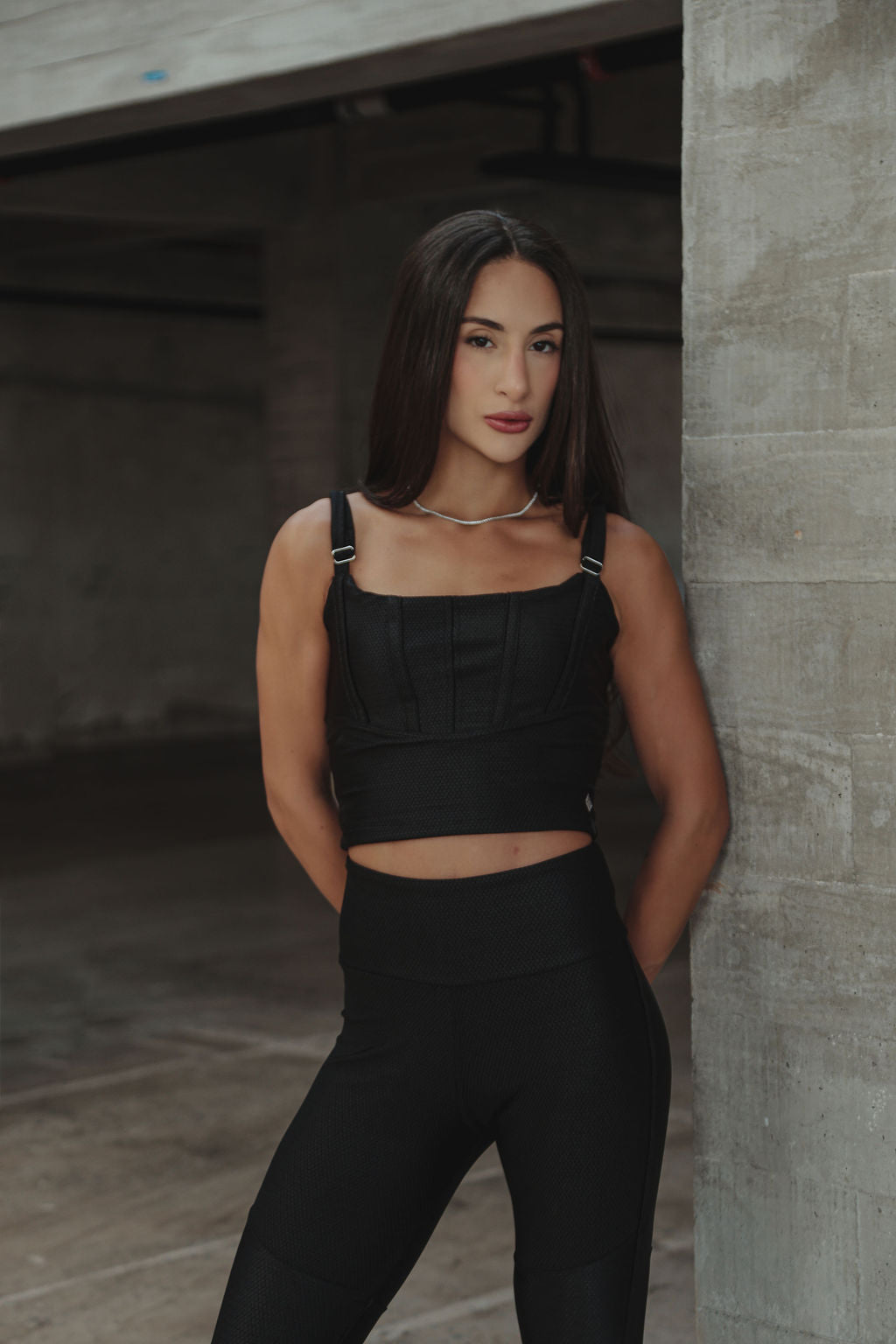 Top Corselet - Preta Texturizada