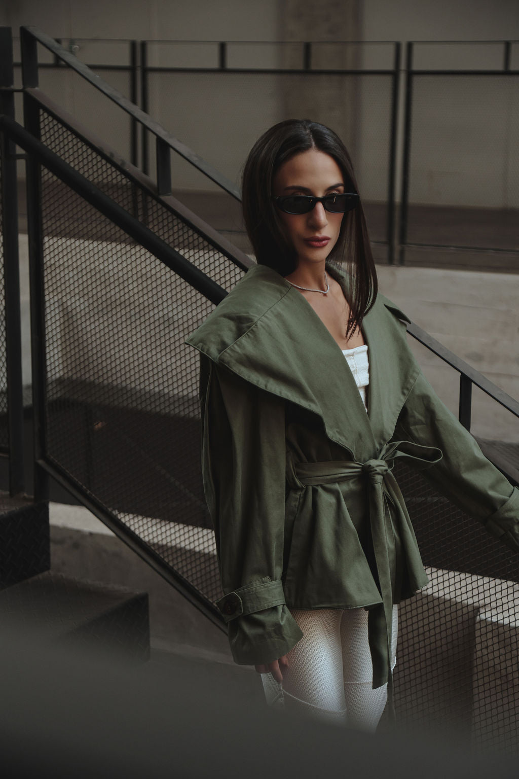 Casaco Trench Coat Militar