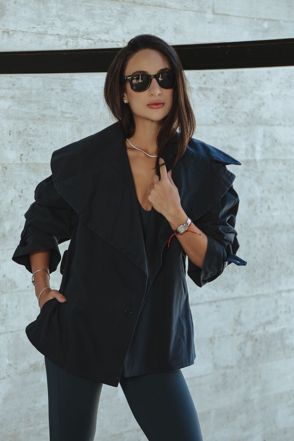 Casaco Trench Coat Marinho