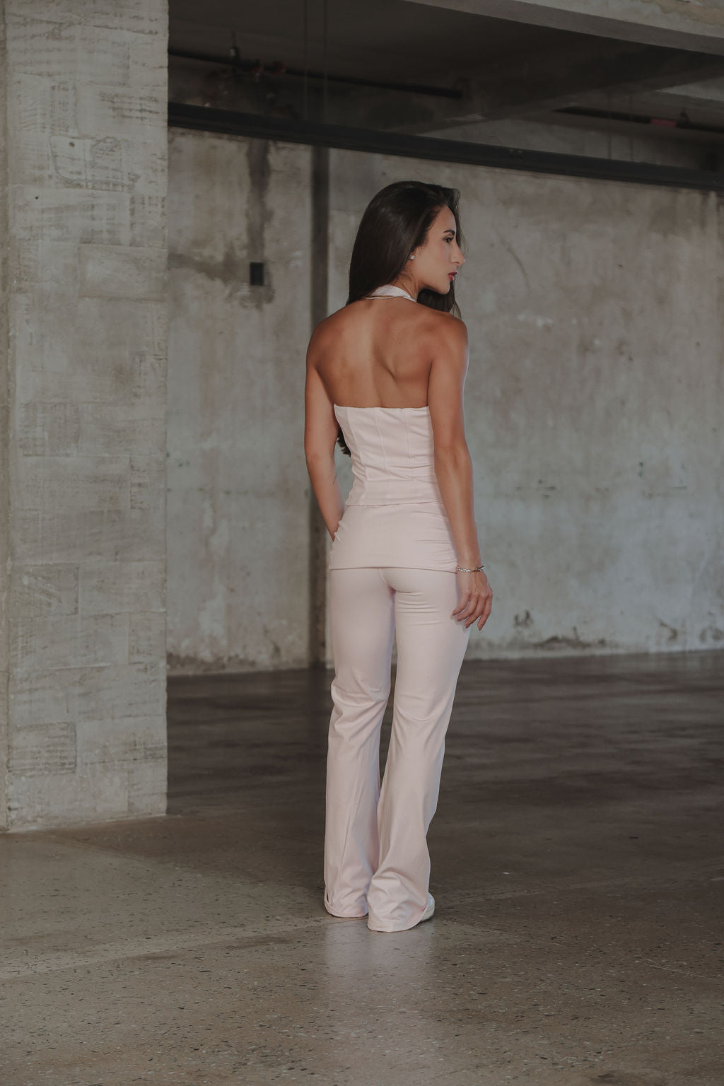Calça Flare Manu - Rosa Claro