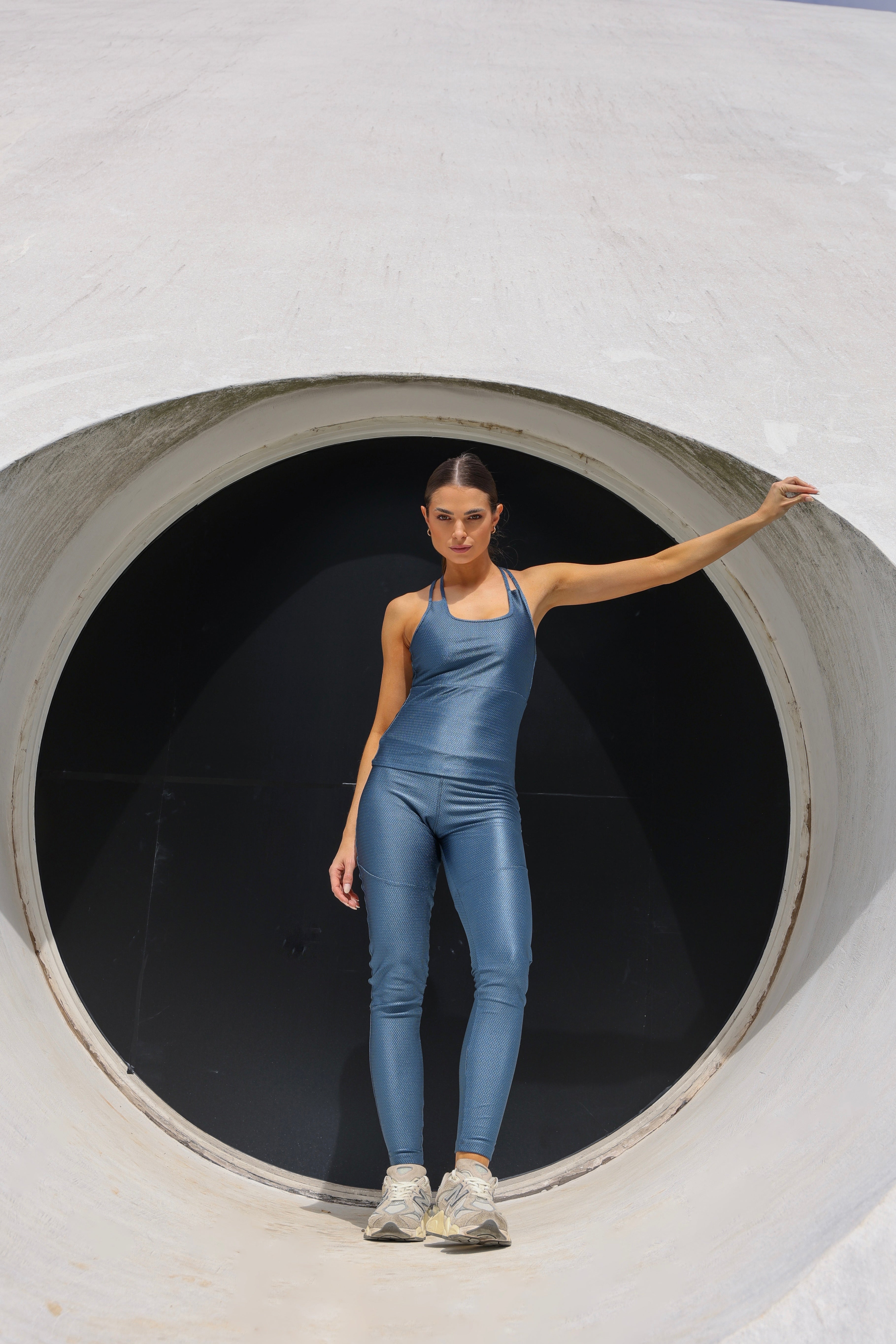 Blusa Lu  Texturizada - Azul Petróleo