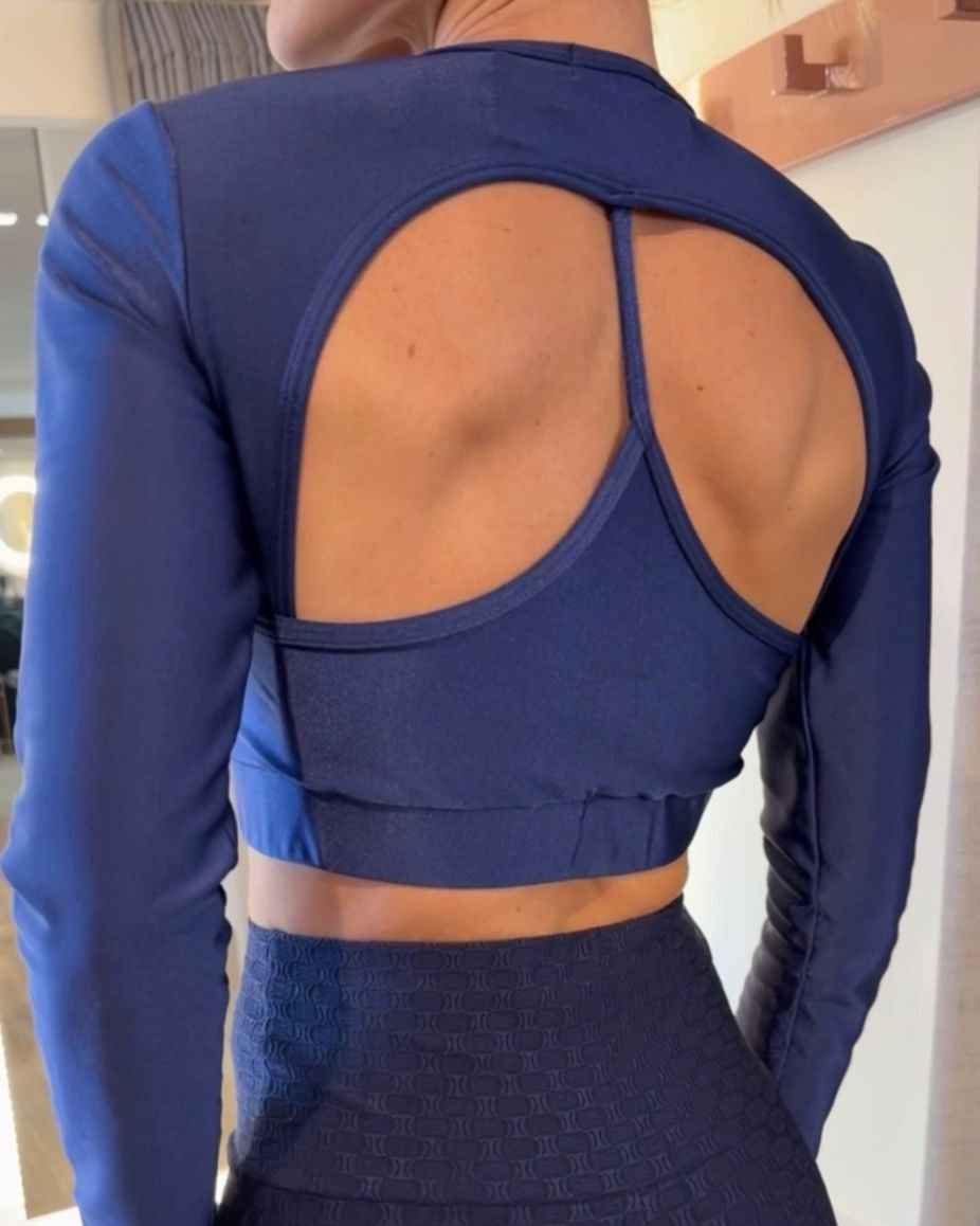 Cropped Tati - Azul Marinho